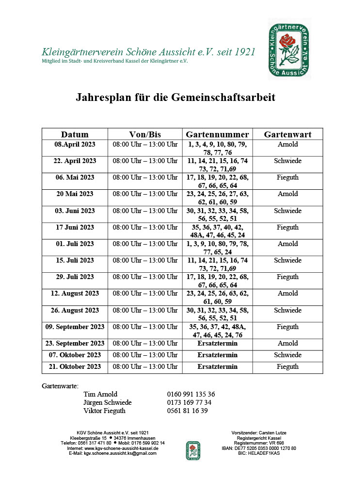 Gemeinschaftsarbeit 2023